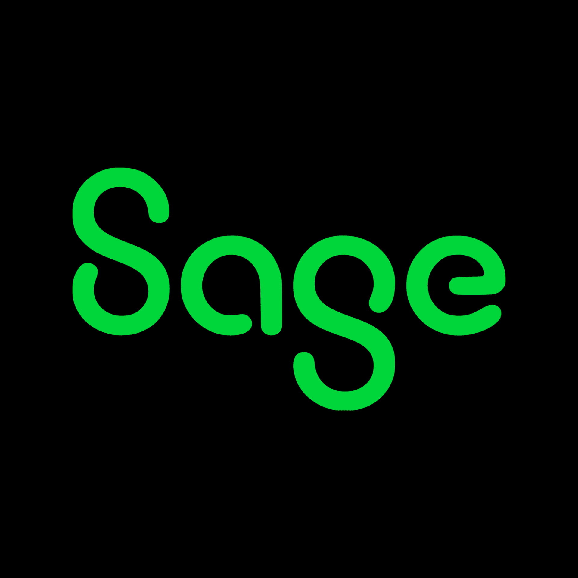 Sage Logo on Black